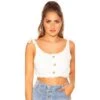 Bauchfreies Damen Crop Top Mit Trägern Zum Binden Weiß -Noirmade Geschaft bauchfreies damen crop top mit traegern zum binden weiss