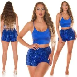 Damen Basic Crop-Top Mit Sexy Ausschnitt Royalblau -Noirmade Geschaft damen basic crop top mit sexy ausschnitt royalblau5