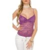 Edles Glamour Träger-Top Mit Glitzer Aus Spitze Lila -Noirmade Geschaft edles glamour traeger top mit glitzer aus spitze lila