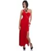 Edles Langes One-Shoulder Abendkleid Mit Strass Rot -Noirmade Geschaft edles langes one shoulder abendkleid mit strass rot