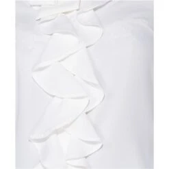 Elegante Damen Langarm-Schluppenbluse Mit Volants Weiß -Noirmade Geschaft elegante damen langarm schluppenbluse mit volants weiss7