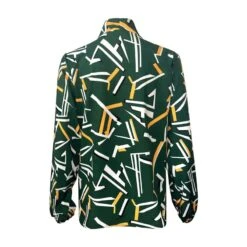 Elegante Damen Schluppenbluse Mit Abstraktem Muster Grün -Noirmade Geschaft elegante damen schluppenbluse mit abstraktem muster gruen6