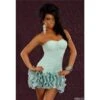 Elegantes Abendkleid Bandeau Kleid Aqua -Noirmade Geschaft elegantes abendkleid bandeau kleid aqua