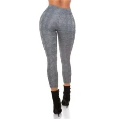 Gefütterte Damen Leggings Kariert Mit Schnalle Schwarz/Weiß -Noirmade Geschaft gefuetterte damen leggings kariert mit schnalle schwarz weiss3