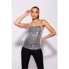 Glamour Damen Party Pailletten Trägertop Silber 1 Glamour Damen Party Pailletten Trägertop Silber -Noirmade Geschaft glamour damen party pailletten traegertop silber