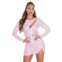 Kurzes Damen Kunstleder Bodycon Minikleid Mit Zipper Rosa 14 Kurzes Damen Kunstleder Bodycon Minikleid Mit Zipper Rosa -Noirmade Geschaft kurzes damen kunstleder bodycon minikleid mit zipper rosa4
