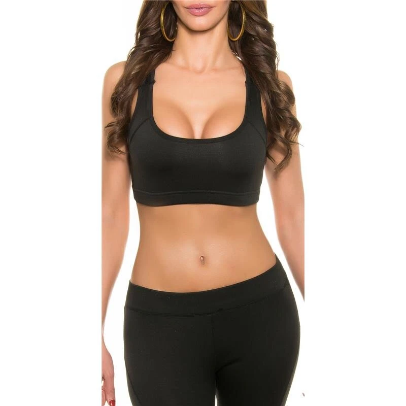 Sexy Crop Sport Top Bauchfrei Sportswear Schwarz 3 Sexy Crop Sport Top Bauchfrei Sportswear Schwarz
