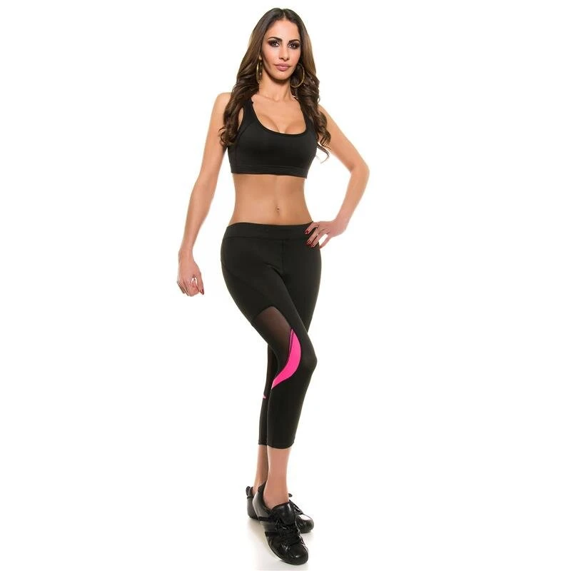 Sexy Crop Sport Top Bauchfrei Sportswear Schwarz 7 Sexy Crop Sport Top Bauchfrei Sportswear Schwarz – Bild 5