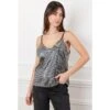 Sexy Damen Party Pailletten-Trägertop Silber -Noirmade Geschaft sexy damen party pailletten traegertop silber