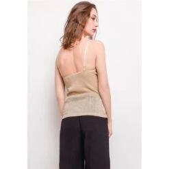Sexy Damen Party Trägertop Mit Glitzer-Effekt Gold -Noirmade Geschaft sexy damen party traegertop mit glitzer effekt gold3