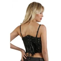 Noirmade Geschaft -Noirmade Geschaft sexy damen vinyl corsagen top latex look clubwear schwarz2